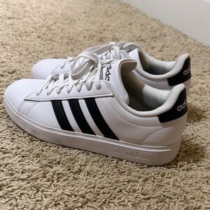 Adidas Classic White and Black Trainers